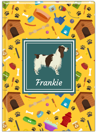 Thumbnail for Personalized Dogs Journal VI - Yellow Background - English Springer Spaniel - Front View