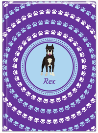 Thumbnail for Personalized Dogs Journal XII - Purple Background - American Staffordshire Terrier - Front View