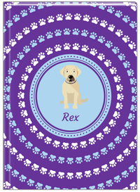 Thumbnail for Personalized Dogs Journal XII - Purple Background - Labrador Retriever - Front View