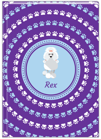 Thumbnail for Personalized Dogs Journal XII - Purple Background - Poodle - Front View