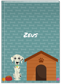 Thumbnail for Personalized Dogs Journal XVI - Teal Background - Dalmatian - Front View