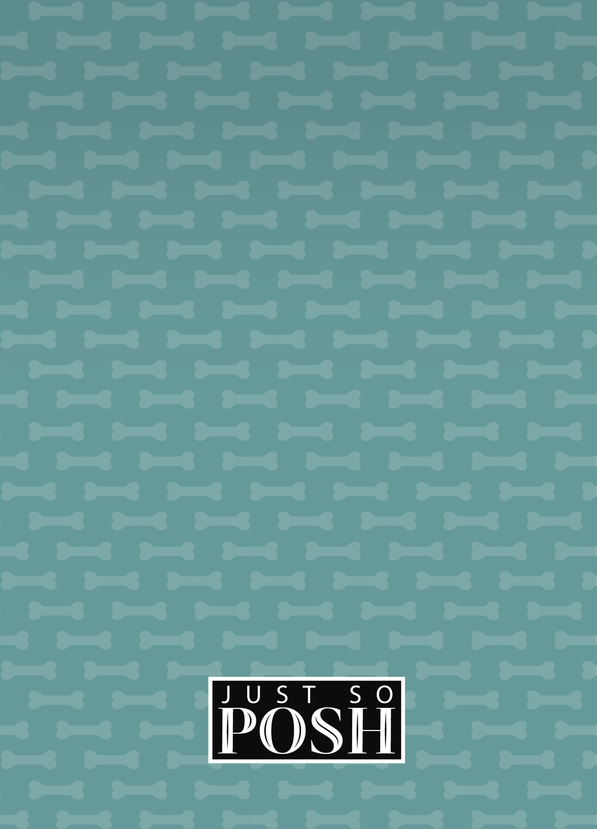 Personalized Dogs Journal XVI - Teal Background - French Bulldog - Back View
