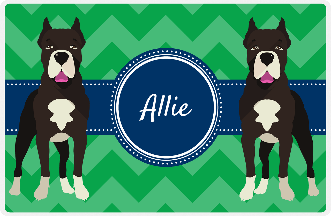 Personalized Dogs Placemat VIII - Good Buddies - American Staffordshire Terrier -  View