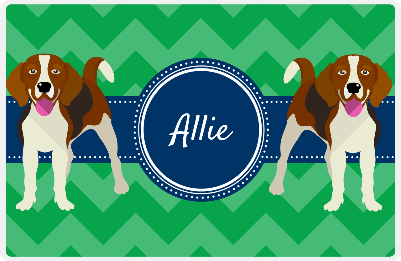 Personalized Dogs Placemat VIII - Good Buddies - Beagle -  View