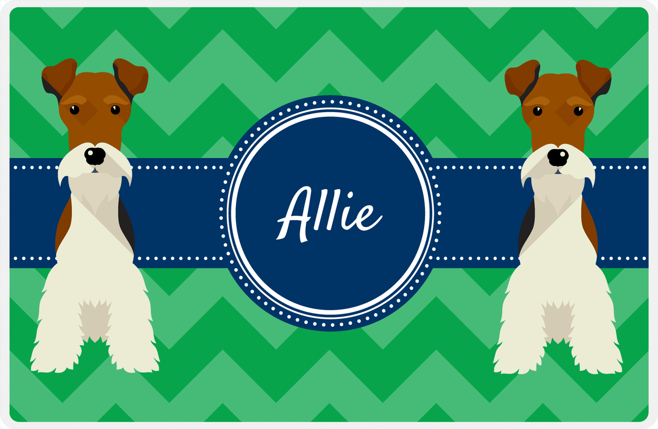 Personalized Dogs Placemat VIII - Good Buddies - Fox Terrier -  View