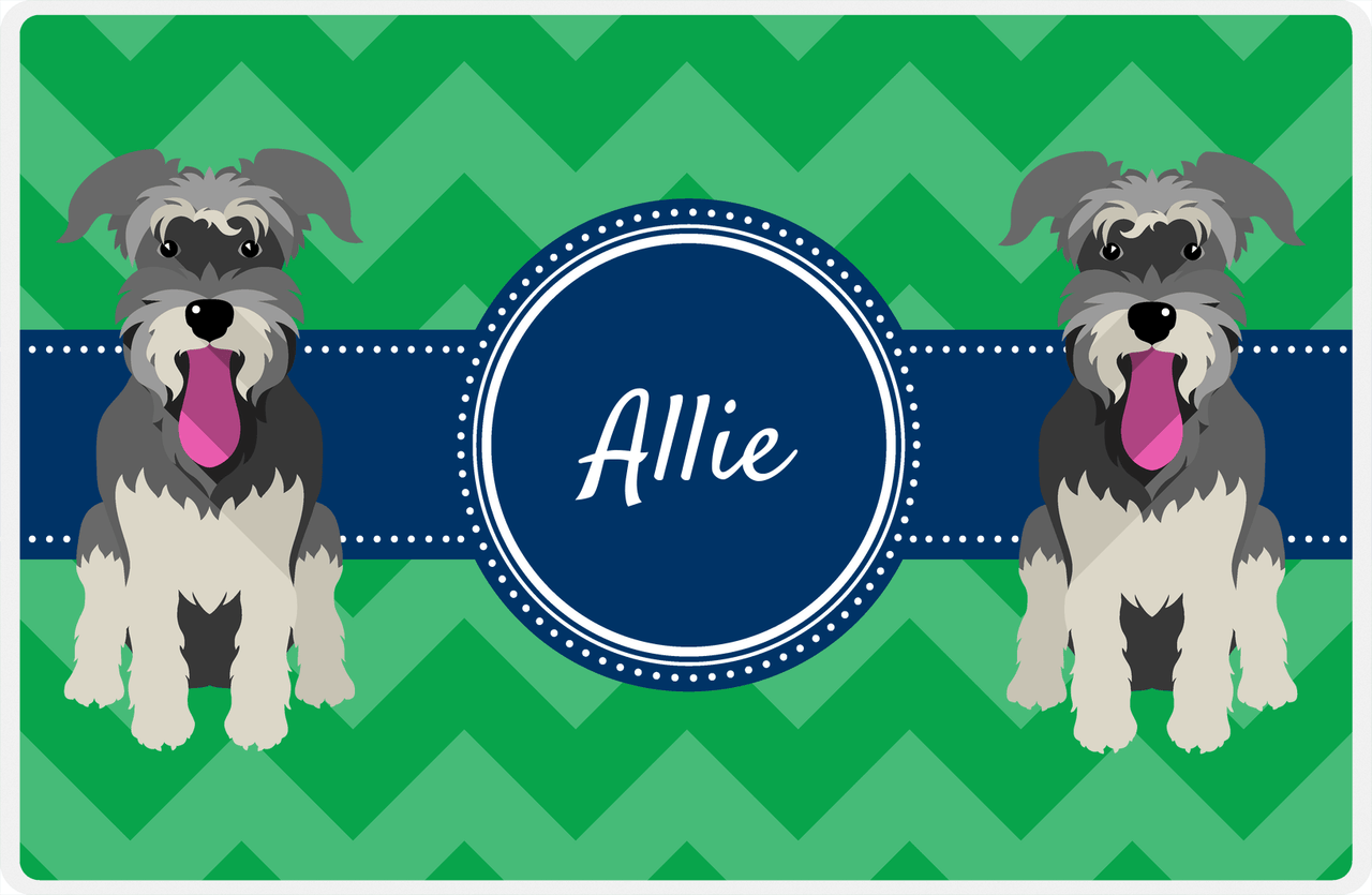Personalized Dogs Placemat VIII - Good Buddies - Schnauzer -  View