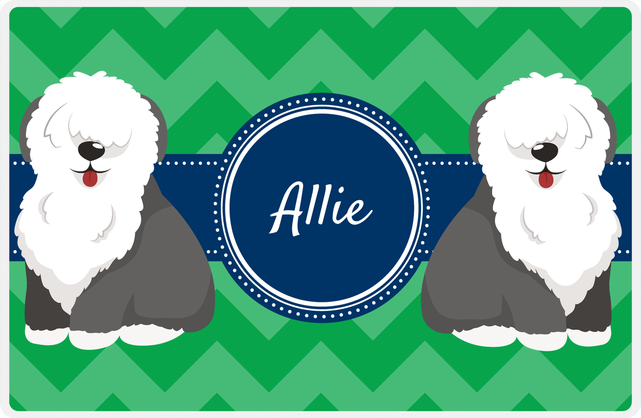 Personalized Dogs Placemat VIII - Good Buddies - Sheep Dog -  View