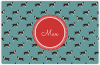 Thumbnail for Personalized Dogs Placemat IX - Teal Background - American Staffordshire Terrier -  View