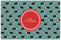 Thumbnail for Personalized Dogs Placemat IX - Teal Background - Australian Shepherd -  View