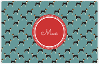 Thumbnail for Personalized Dogs Placemat IX - Teal Background - Basenji -  View