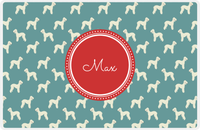 Thumbnail for Personalized Dogs Placemat IX - Teal Background - Bedlington Terrier -  View