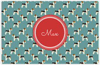 Thumbnail for Personalized Dogs Placemat IX - Teal Background - Fox Terrier -  View