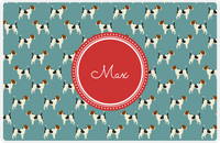 Thumbnail for Personalized Dogs Placemat IX - Teal Background - Jack Russell -  View