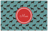 Thumbnail for Personalized Dogs Placemat IX - Teal Background - Rottweiler -  View