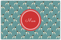 Thumbnail for Personalized Dogs Placemat IX - Teal Background - Toy Fox Terrier -  View