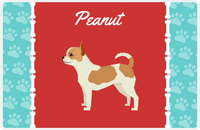 Thumbnail for Personalized Dogs Placemat XI - Paw Borders - Chihuahua -  View
