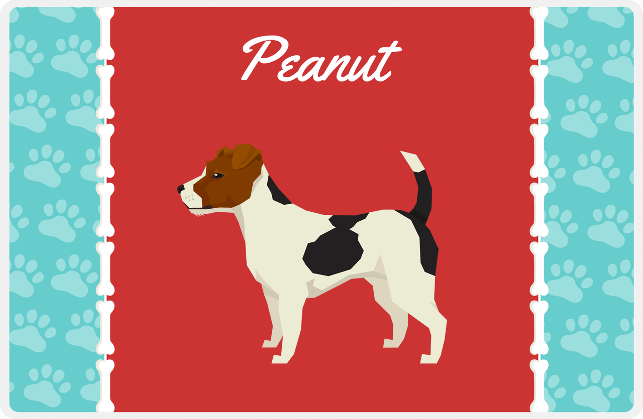 Personalized Dogs Placemat XI - Paw Borders - Jack Russell -  View