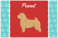 Thumbnail for Personalized Dogs Placemat XI - Paw Borders - Norwich Terrier -  View