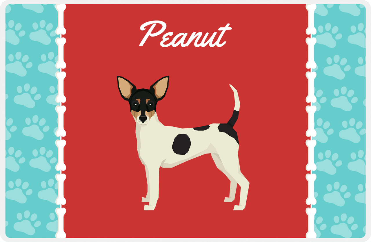 Personalized Dogs Placemat XI - Paw Borders - Toy Fox Terrier -  View