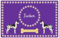 Thumbnail for Personalized Dogs Placemat XIV - Gold Tag - Great Dane -  View