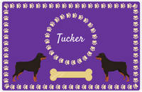 Thumbnail for Personalized Dogs Placemat XIV - Gold Tag - Rottweiler -  View