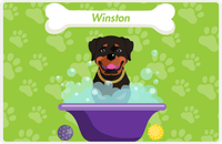 Thumbnail for Personalized Dogs Placemat XV - Dog Wash - Rottweiler -  View