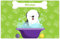 Thumbnail for Personalized Dogs Placemat XV - Dog Wash - Sheep Dog -  View