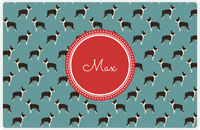 Thumbnail for Personalized Dogs Placemat IX - Teal Background - Boston Terrier -  View