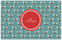 Thumbnail for Personalized Dogs Placemat IX - Teal Background - Chinese Crested Dog -  View