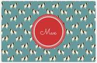 Thumbnail for Personalized Dogs Placemat IX - Teal Background - English Springer Spaniel -  View