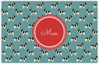 Thumbnail for Personalized Dogs Placemat IX - Teal Background - French Bulldog -  View