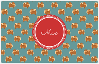 Thumbnail for Personalized Dogs Placemat IX - Teal Background - Pomeranian -  View