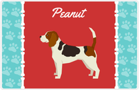Thumbnail for Personalized Dogs Placemat XI - Paw Borders - Beagle -  View