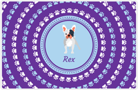 Thumbnail for Personalized Dogs Placemat XII - Paw Circles - French Bulldog -  View
