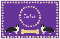 Thumbnail for Personalized Dogs Placemat XIV - Gold Tag - Border Collie -  View