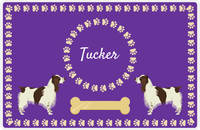 Thumbnail for Personalized Dogs Placemat XIV - Gold Tag - English Springer Spaniel -  View