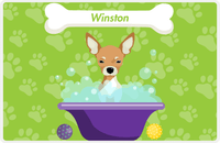 Thumbnail for Personalized Dogs Placemat XV - Dog Wash - Chihuahua -  View