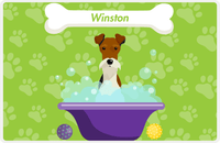 Thumbnail for Personalized Dogs Placemat XV - Dog Wash - Fox Terrier -  View
