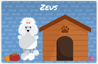 Thumbnail for Personalized Dogs Placemat XVI - Dog House - Poodle -  View