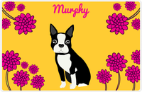 Thumbnail for Personalized Dogs Placemat XXIII - Chrysanthemum Canine - Boston Terrier -  View