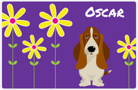 Thumbnail for Personalized Dogs Placemat XXIV - Daisy Dog - Basset Hound -  View