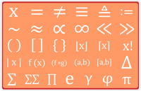 Thumbnail for Personalized Double-Sided Autism Non-Speaking Algebra Symbols & Number Board Placemat - Orange Background -  View