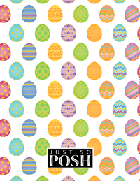Thumbnail for Personalized Easter Notebook IV - Easter Eggs - Circle Ribbon Nameplate - Back View