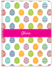 Thumbnail for Personalized Easter Notebook IV - Easter Eggs - Ribbon Nameplate - Front View