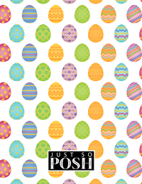 Thumbnail for Personalized Easter Notebook IV - Easter Eggs - Square Nameplate - Back View