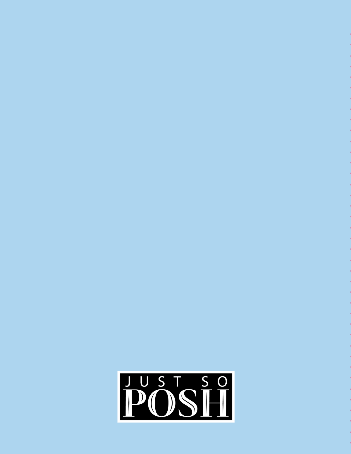 Personalized Easter Notebook VI - Easter Bliss - Blue Background - Back View