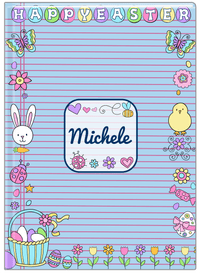Thumbnail for Personalized Easter Journal VI - Easter Bliss - Blue Background - Front View