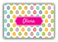 Thumbnail for Personalized Easter Canvas Wrap & Photo Print IV - Egg Pattern - Decorative Rectangle Nameplate - Front View
