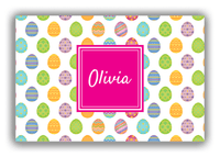 Thumbnail for Personalized Easter Canvas Wrap & Photo Print IV - Egg Pattern - Square Nameplate - Front View