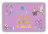 Thumbnail for Personalized Easter Canvas Wrap & Photo Print IX - Egg Hunt - Purple Background - Front View